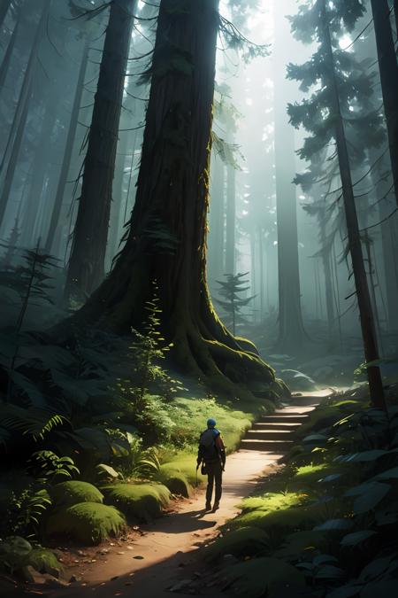 404319-2179694549-explorer in deep elder growth forest intricately detailed natural volumetric lighting fantasy atmosphere.png